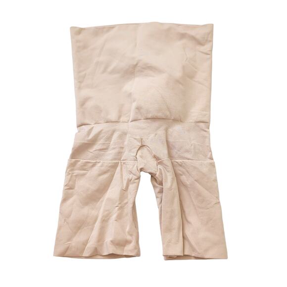 Assets By Spanx Womens Shapewear Shorts Nude High Waist Slimming Tummy Tucking S - Picture 1 of 5